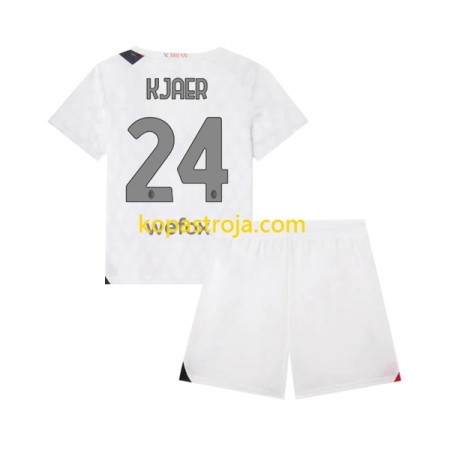 Billiga Fotbollströjor AC Milan Simon Kjaer 24 Barn Borta tröja 2023/24 Kortärmad